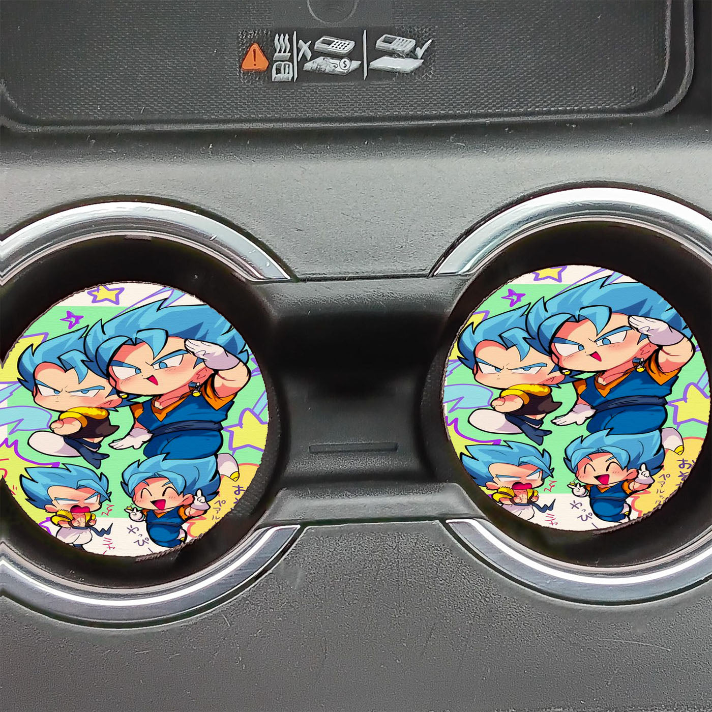Dragon Ballz Cartoon Pastel Car Coasters
