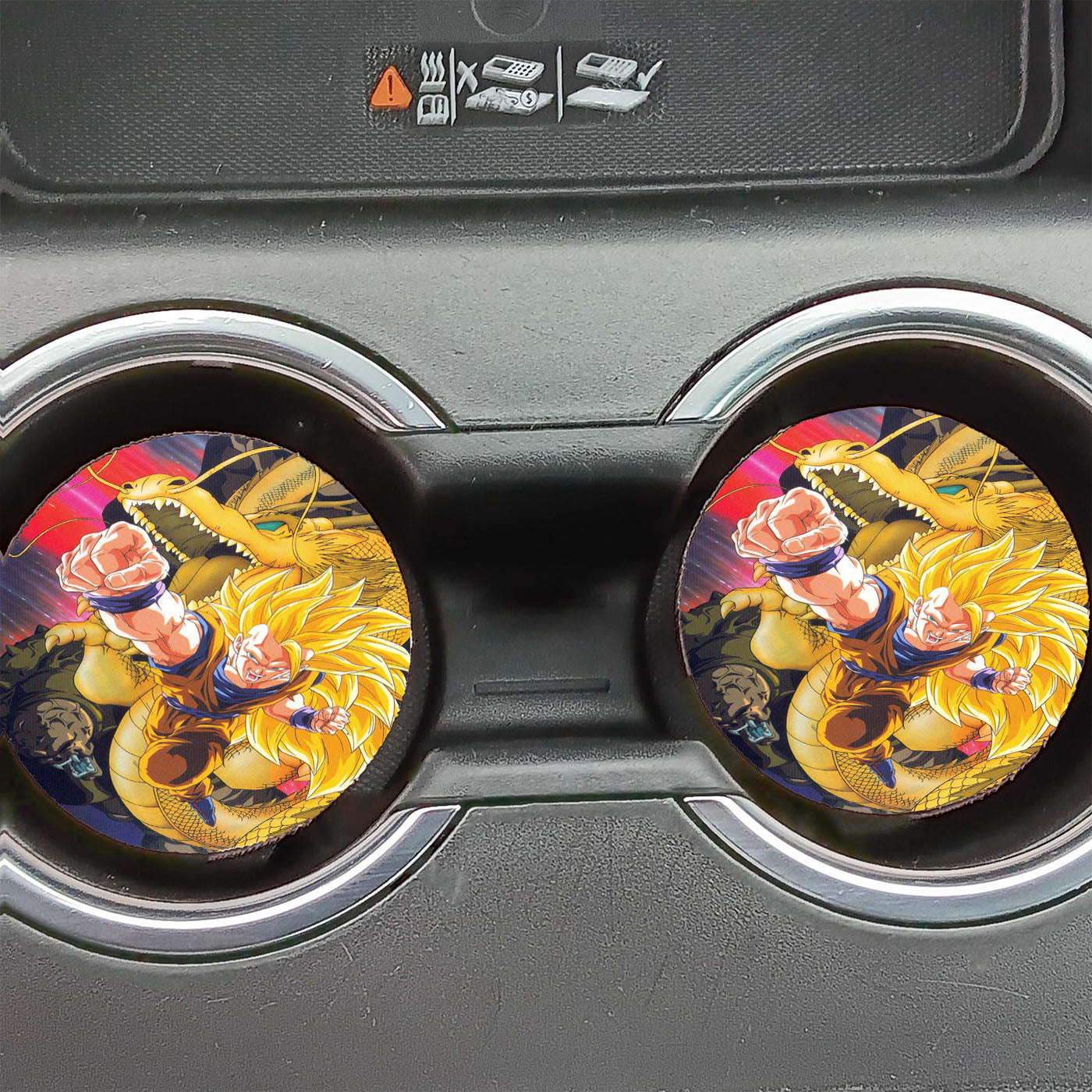 Dragonball Goku Shenlong Comic Car Coasters