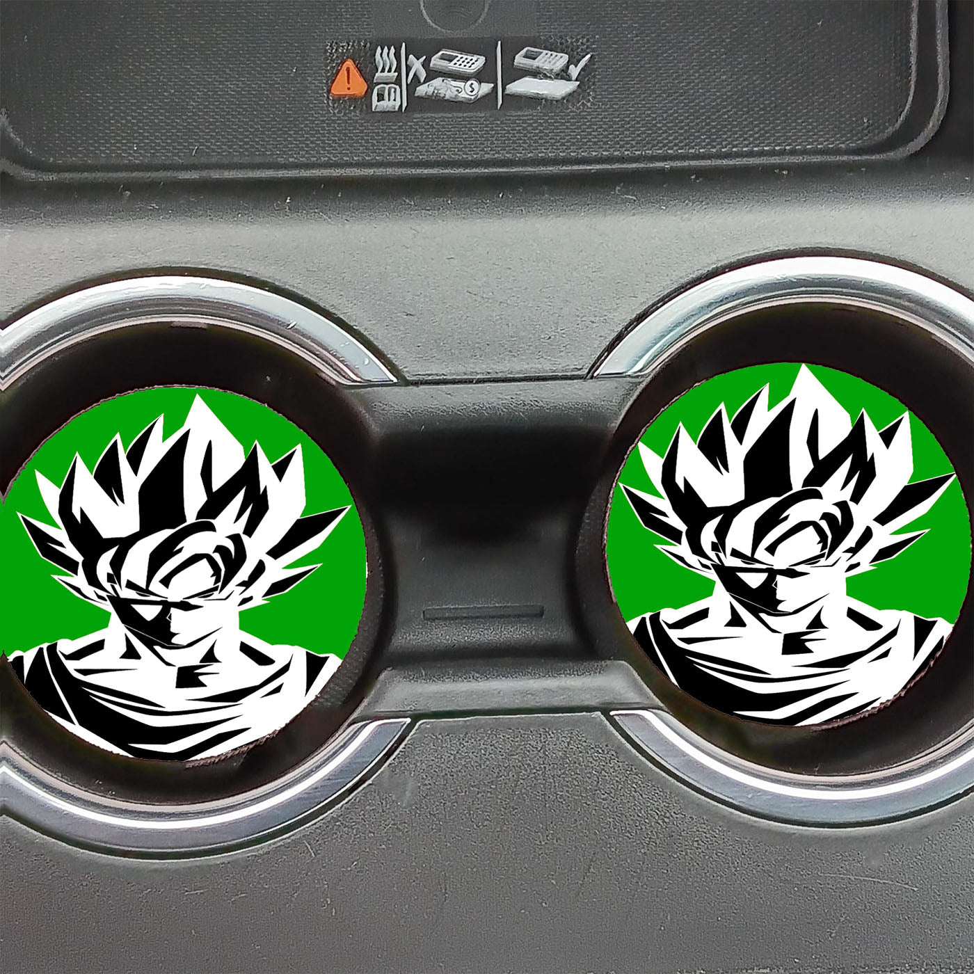 Dragonball Goku Vector Green Car Coasters