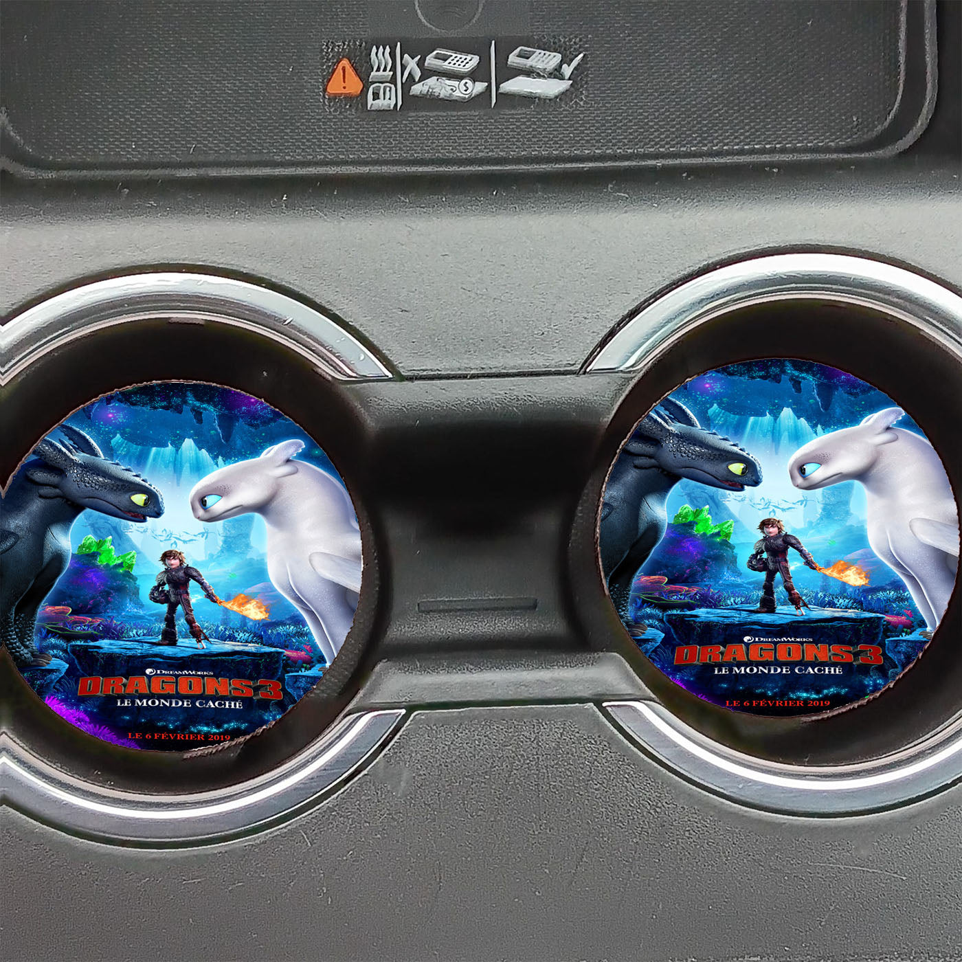 Dragons 3 Le Monde Cache How To Train Your Dragon 3 Car Coasters