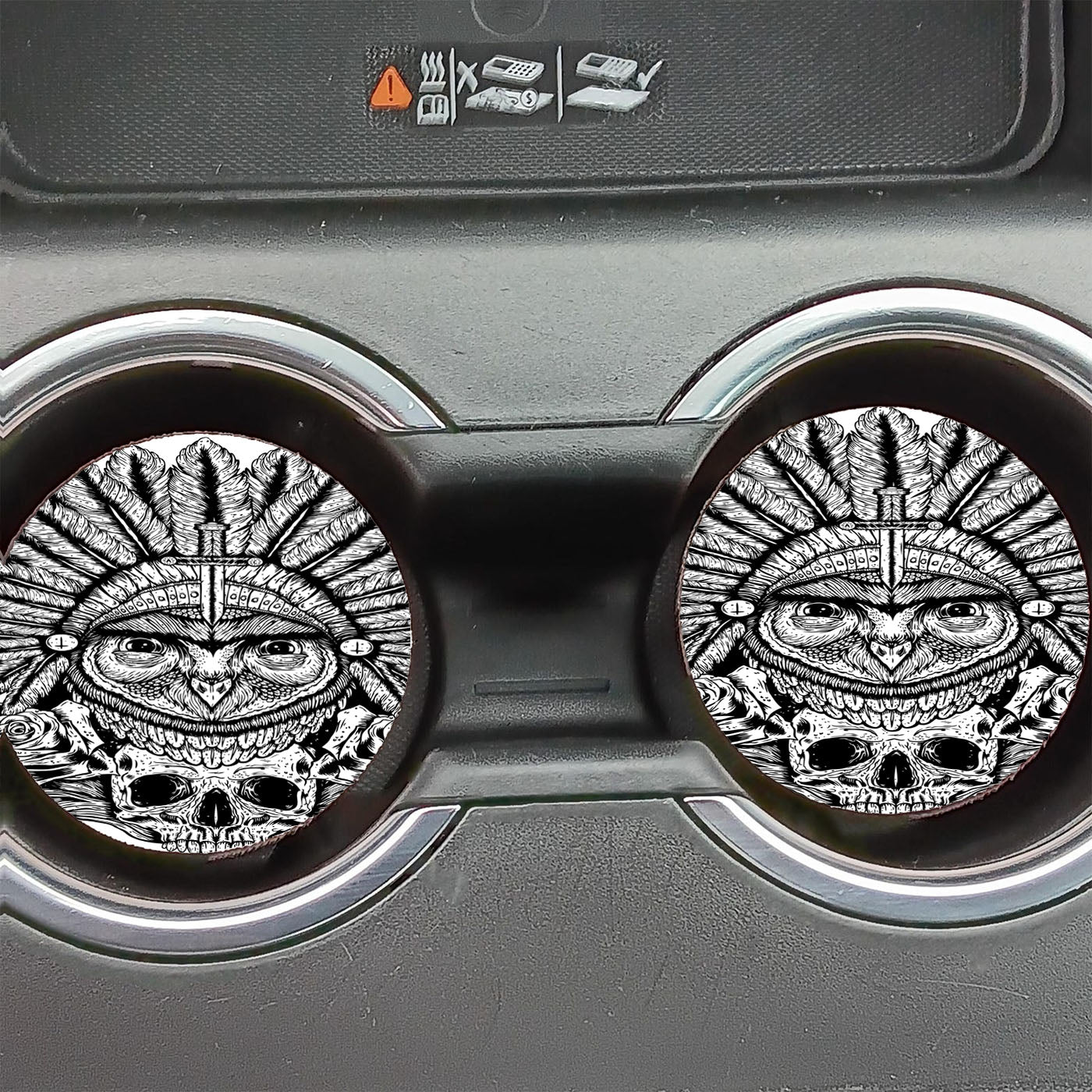 Dream Owl Skull Art  Car Coasters