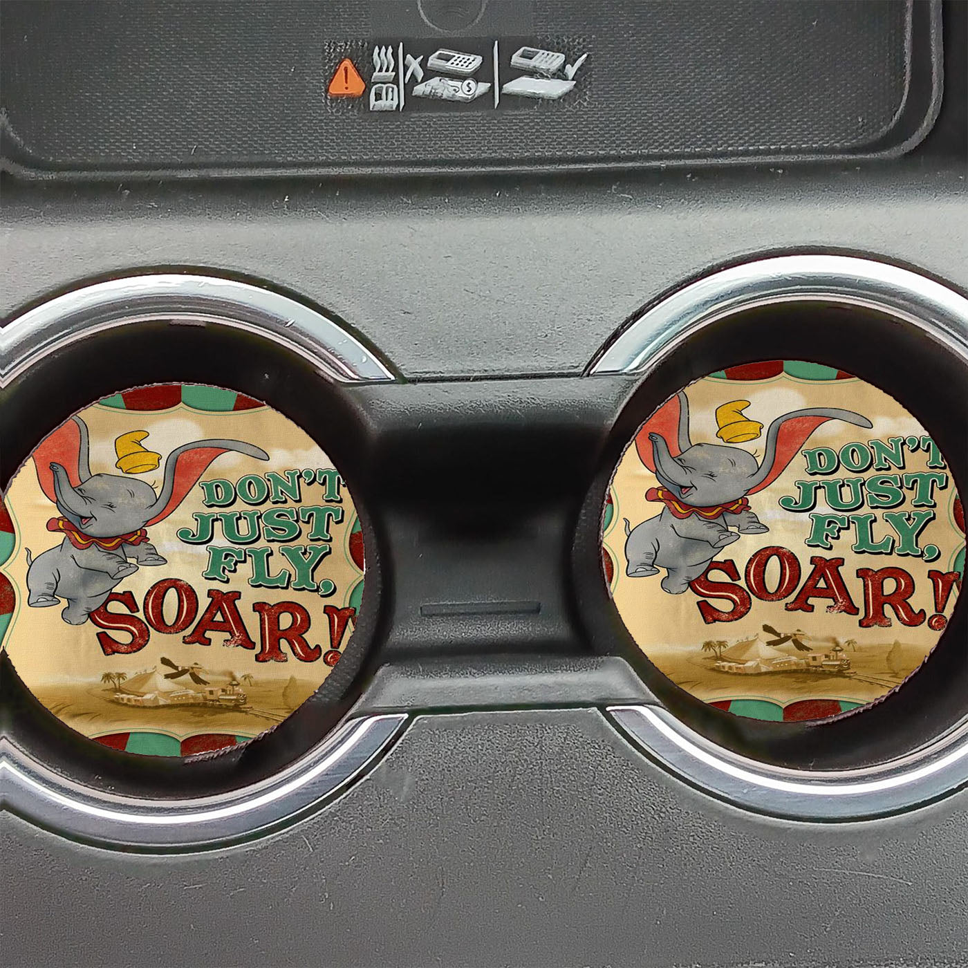 Dumbo Disney Quotes Poster Car Coasters