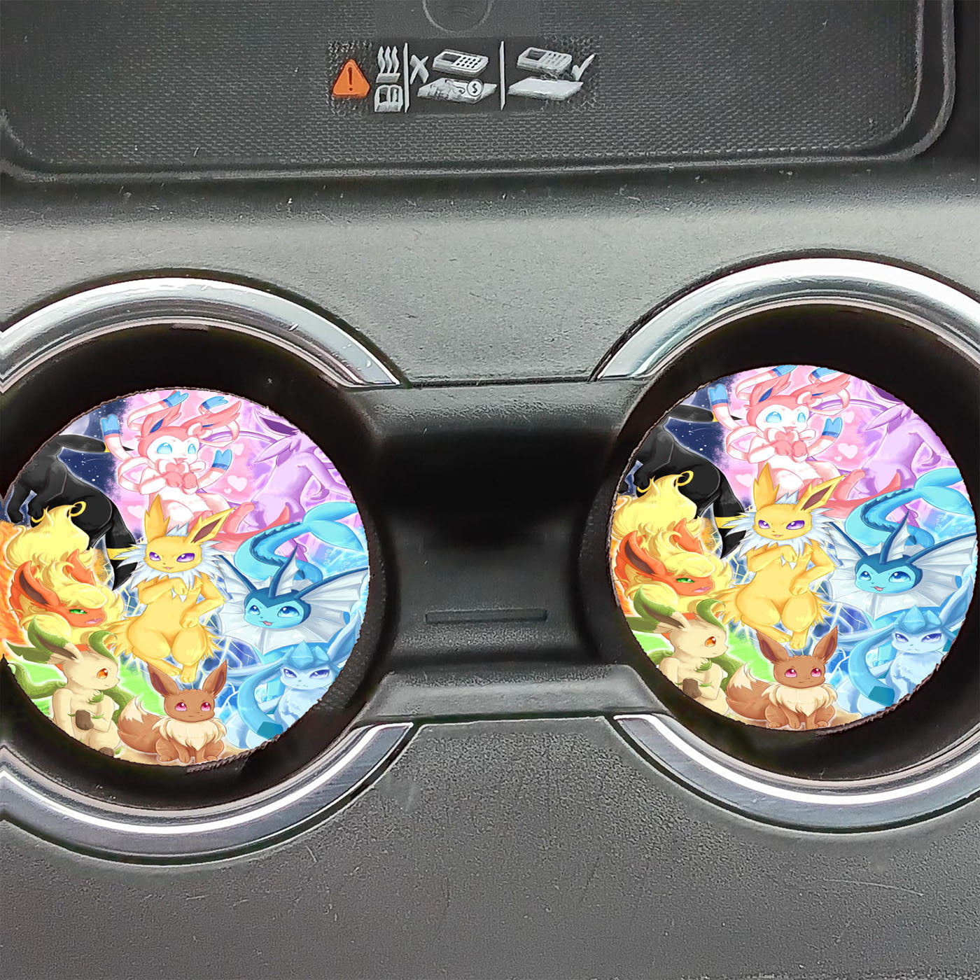 Eevee Evolutions Pokemon Fanart Car Coasters