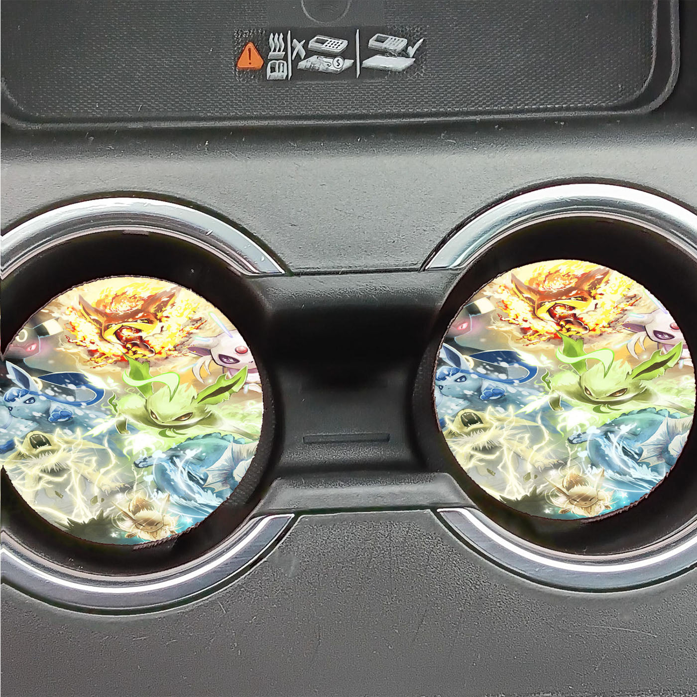 Eevee Pokemon Evolution Wallpapers Car Coasters