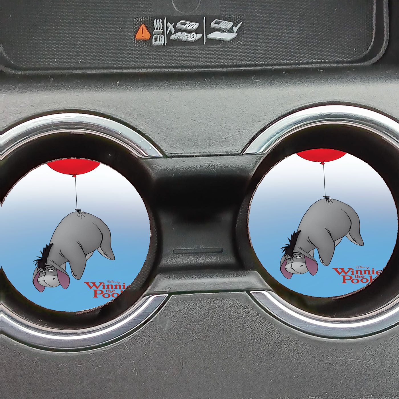 Eeyore Pooh Red Balloon Car Coasters