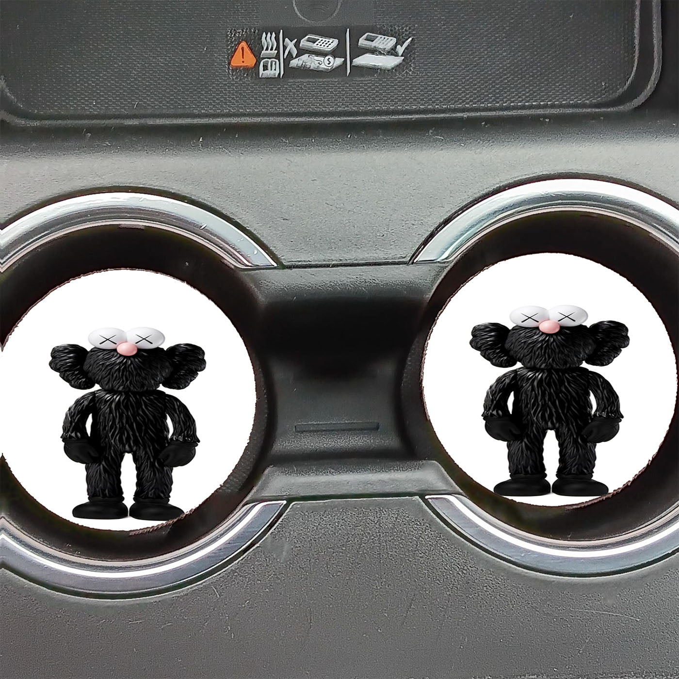 Elmo Black X Kaws Figure Car Coasters