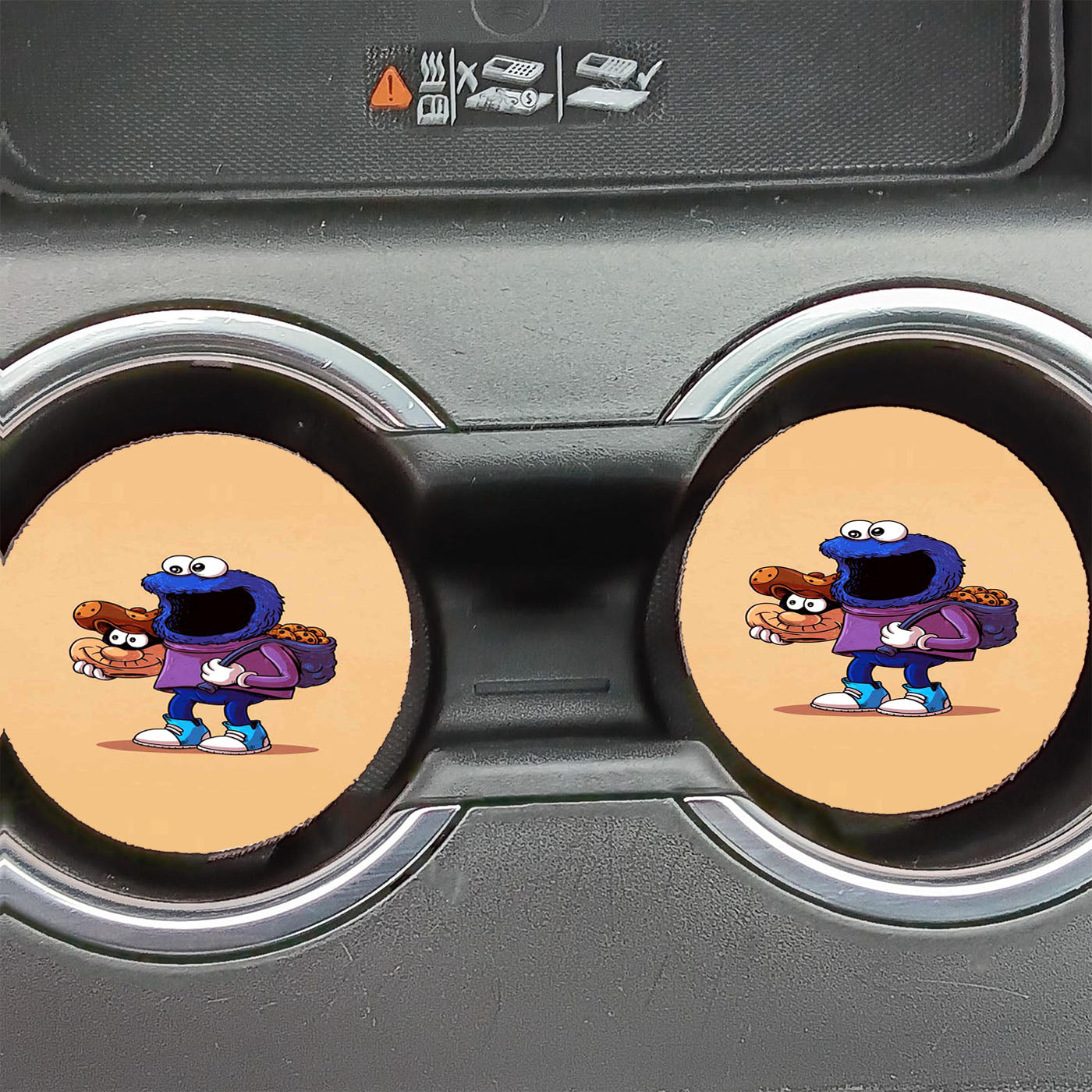 Elmo X Cookie Crook Car Coasters
