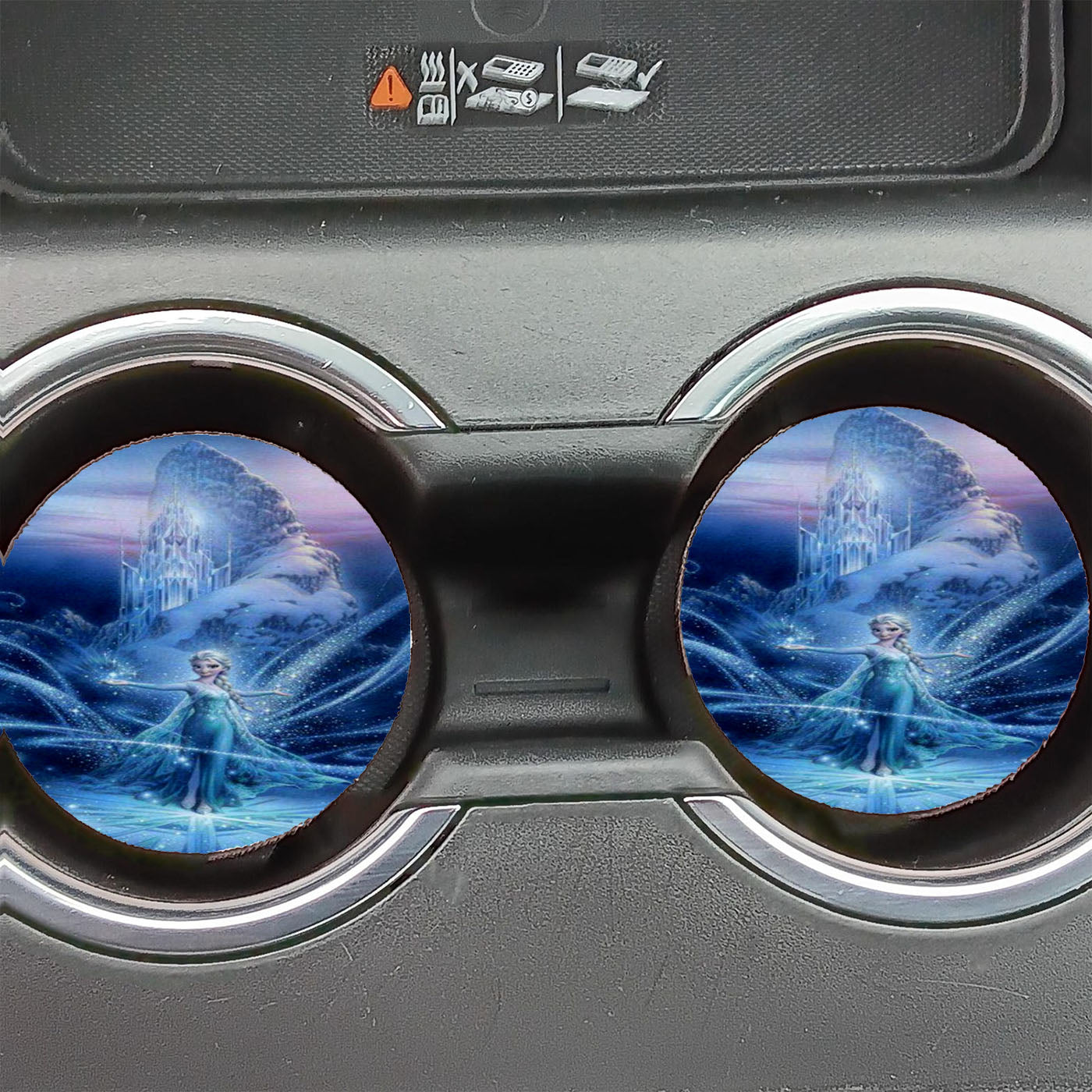 Elsa Frozen Pink Dress Car Coasters
