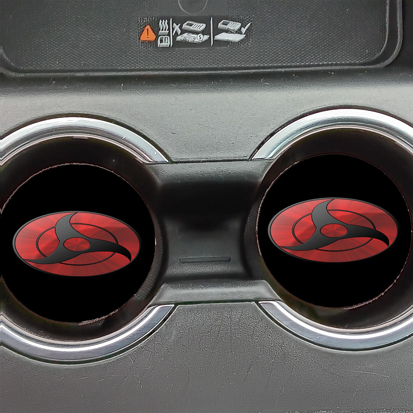 Emblem Logo Itachi Uchiha Mangekyou Sharingan Eyes Car Coasters