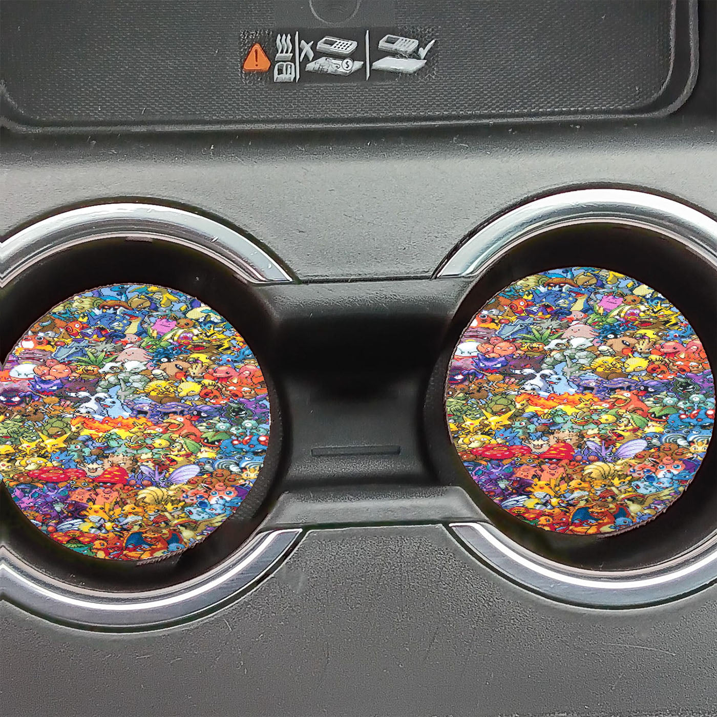 Epic All Pokemon Generations Cross Stitch Car Coasters