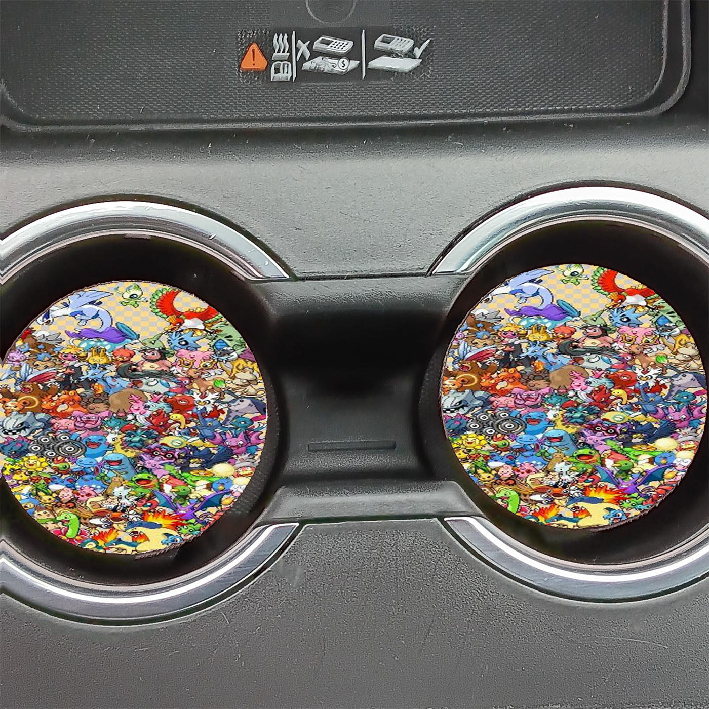 Epic Pokemon Generation Cross Stitch Car Coasters