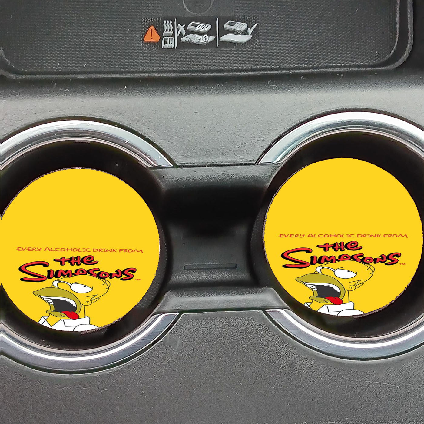 Every Alcoholic Drink From The Simpsons Car Coasters