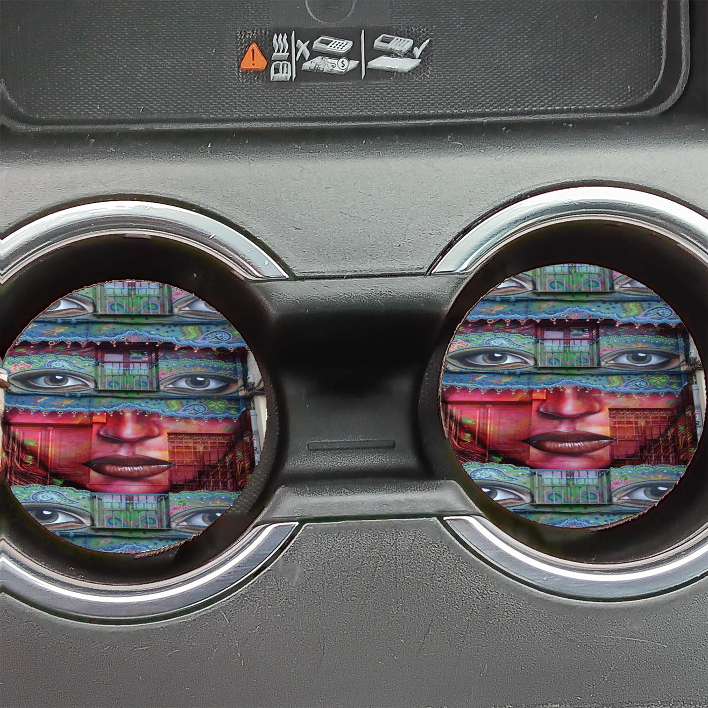Face Art Damn  Car Coasters