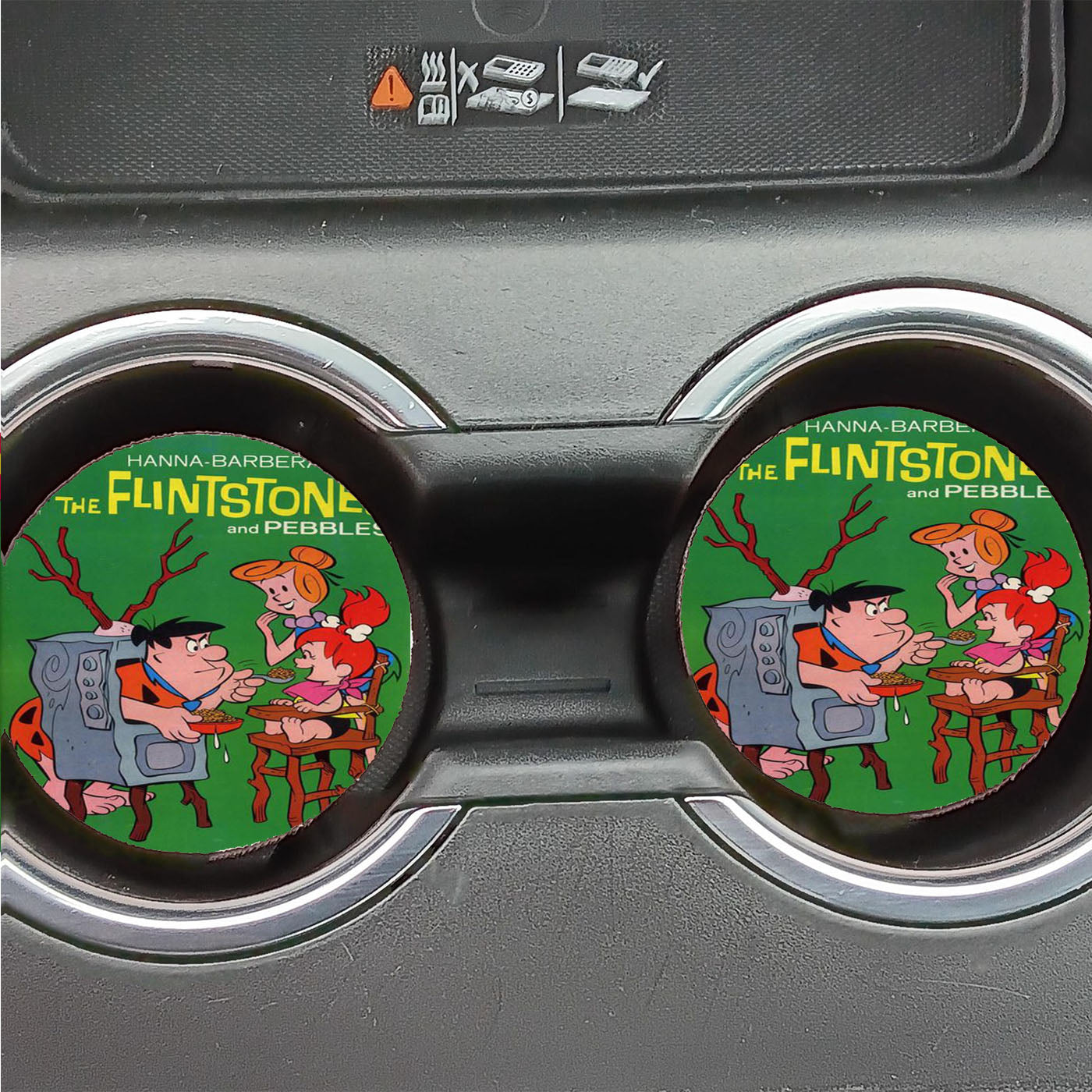Family Flintstone Car Coasters