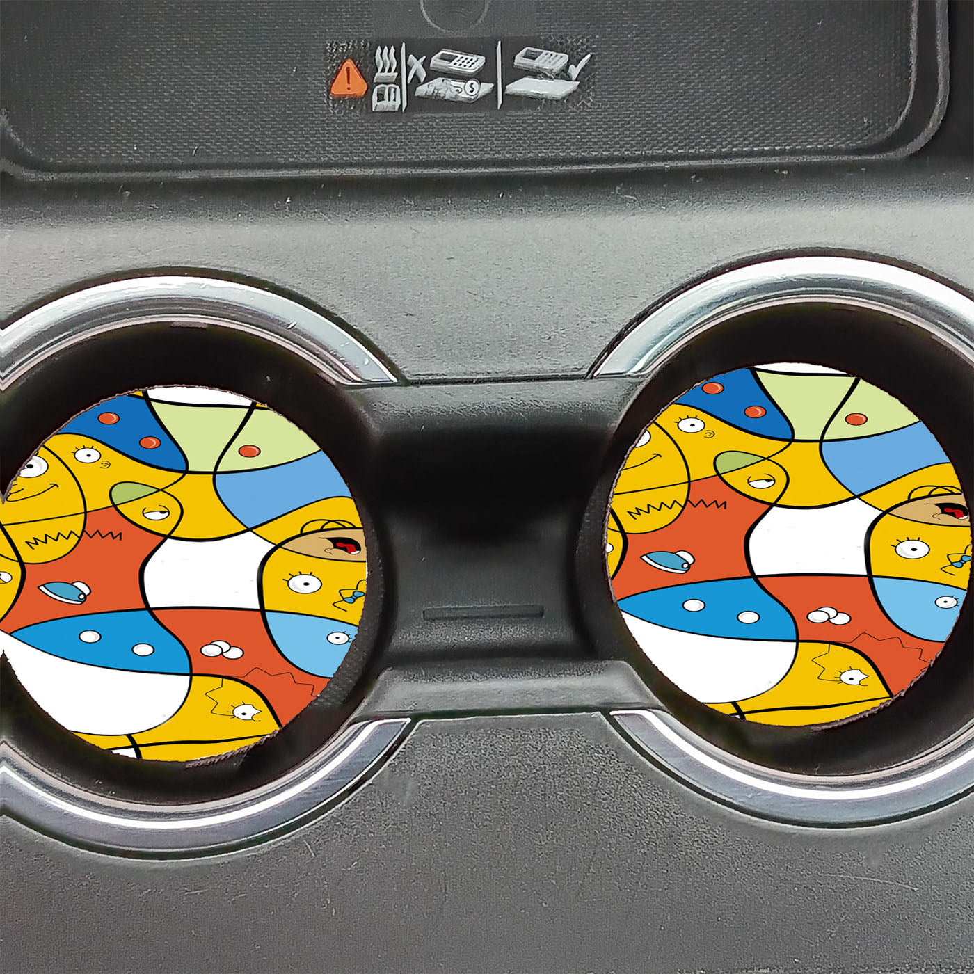 Family Popculture The Simpson Destil Style Car Coasters