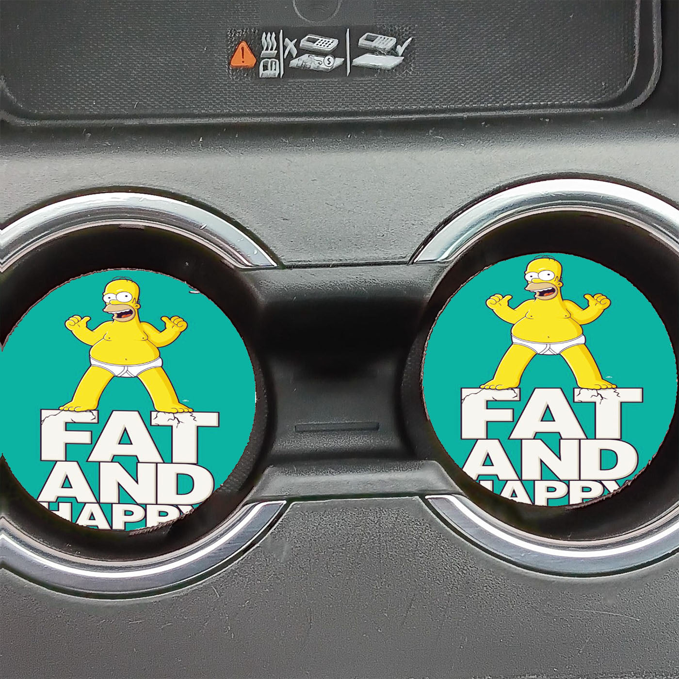 Fat And Happy The Simpson Car Coasters