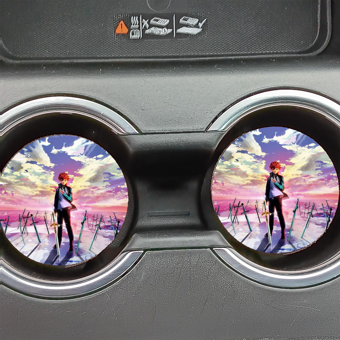 Fate Stay Night Digital Art  Car Coasters