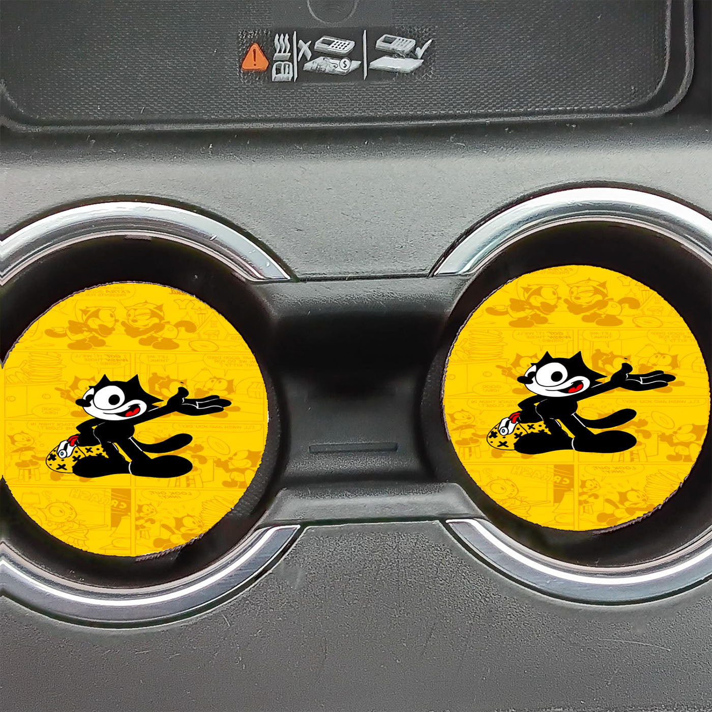 Felix The Cat Comic Cartoon Car Coasters