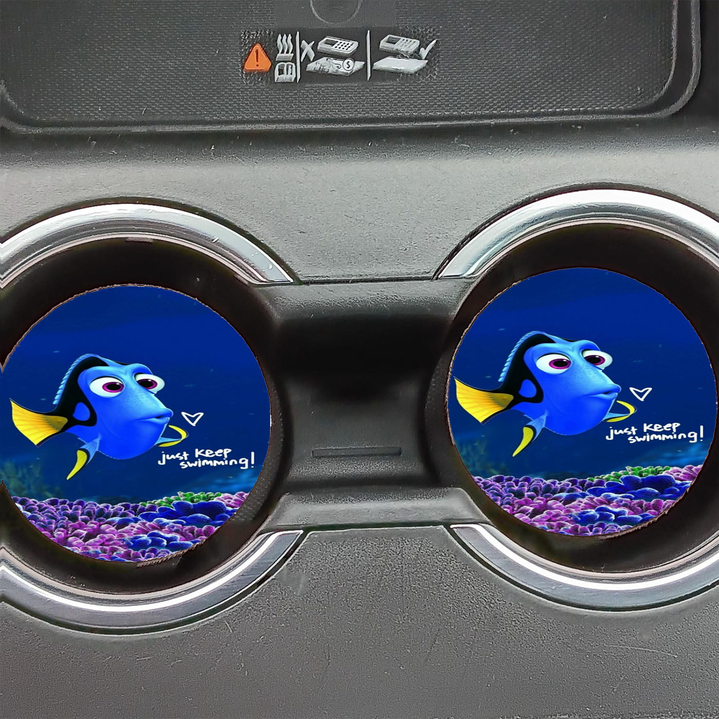 Finding Nemo Dory Quotes Just Keep Swimming Car Coasters