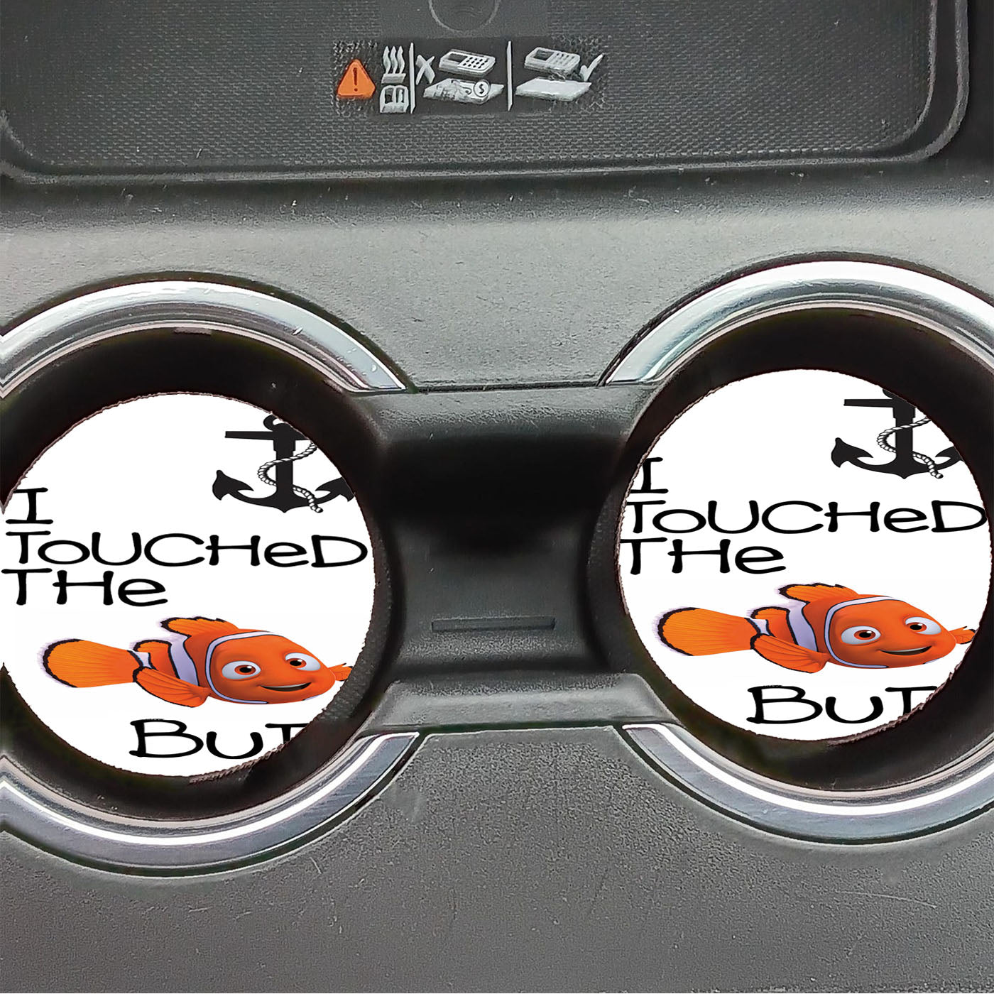 Finding Nemo I Touched The Butt Quote Car Coasters