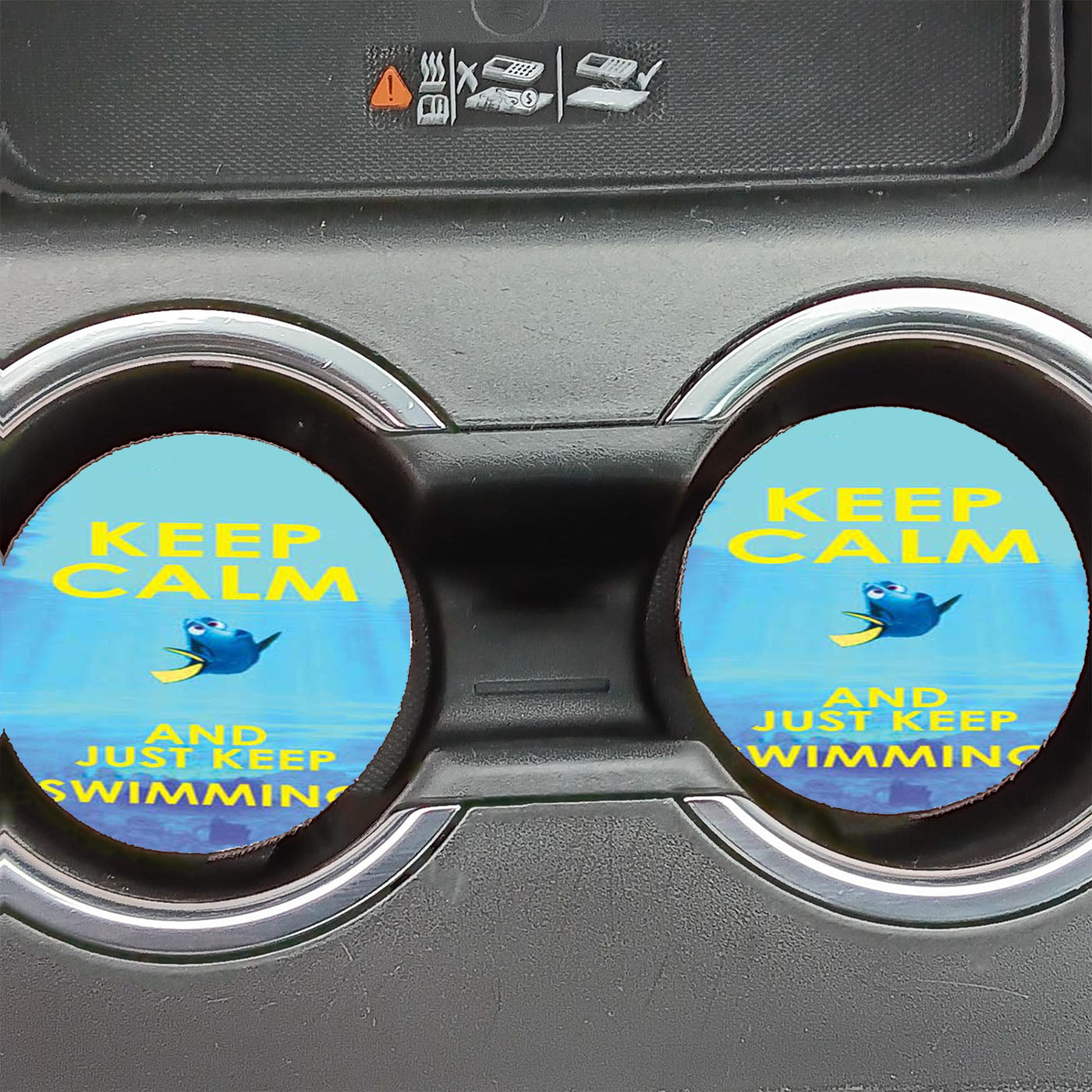 Finding Nemo Keep Calm Fixed Car Coasters