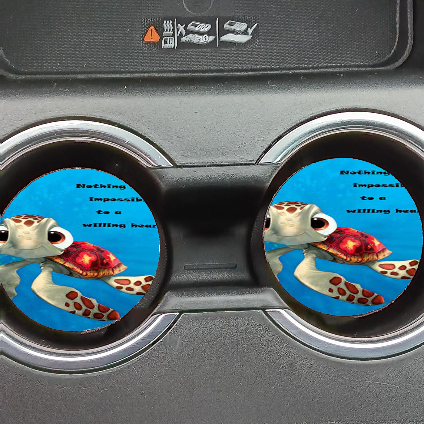 Finding Nemo Squirt Nothing Impossible Car Coasters