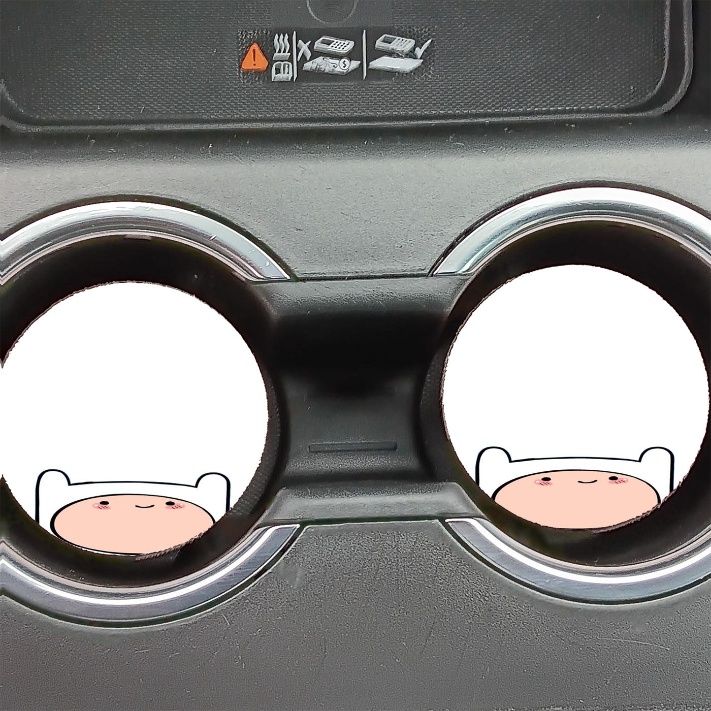 Finn The Human Adventure Time White Car Coasters