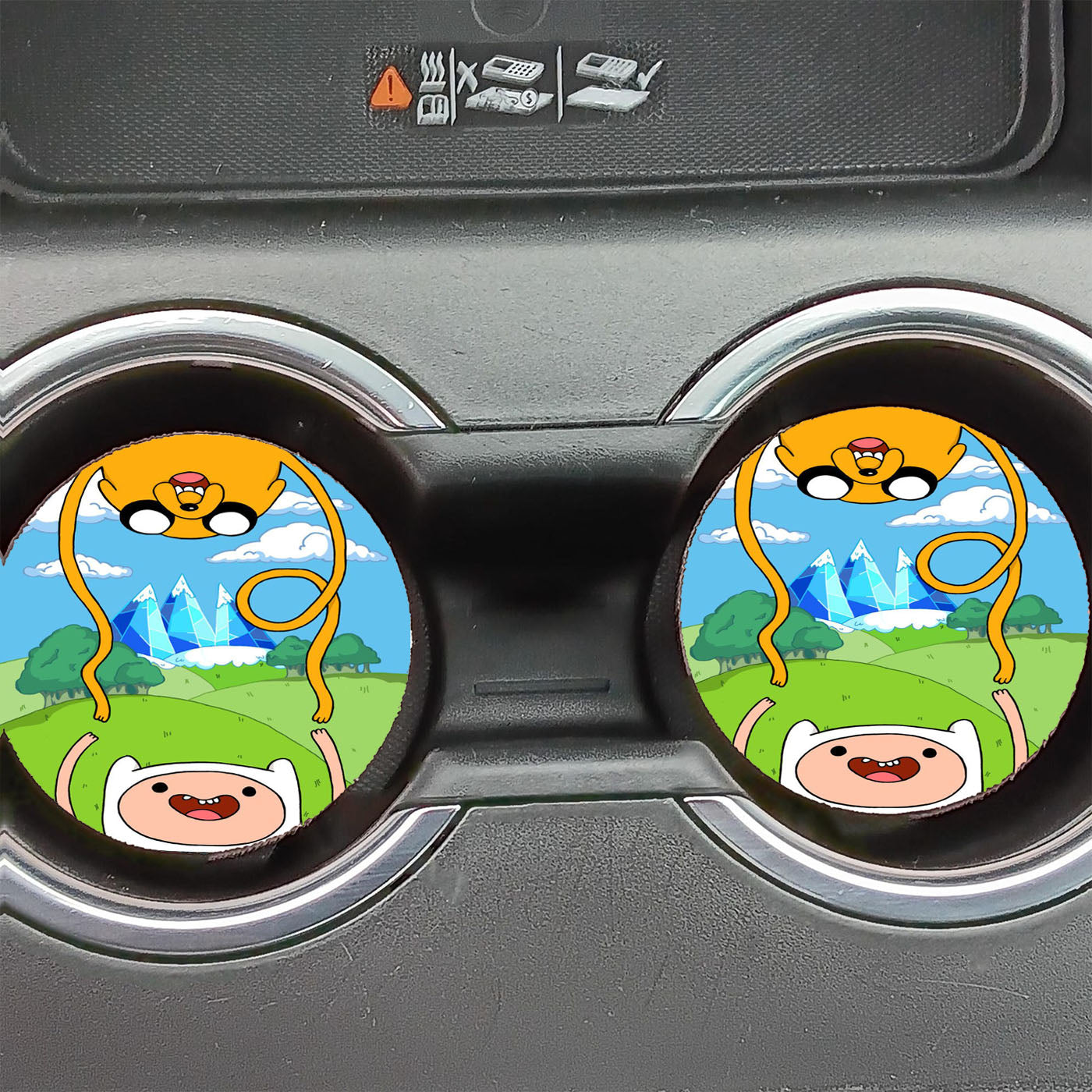 Finn The Human And Jake The Dog Adventure Time Wallpaper Car Coasters