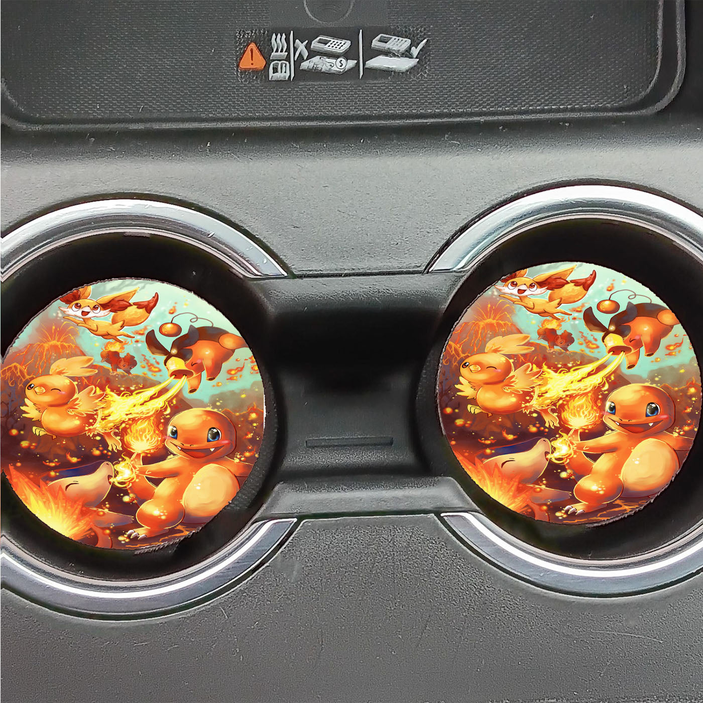 Fire Starters Pokemon Car Coasters