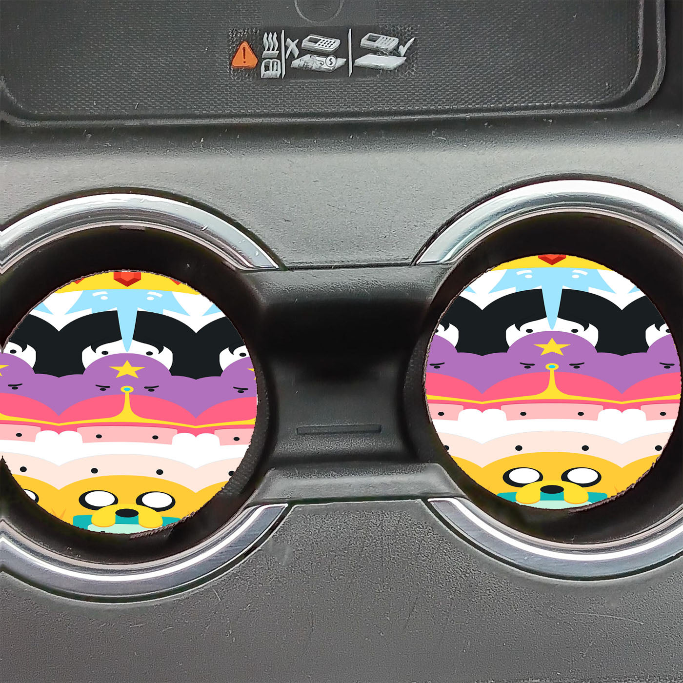 Flat Adventure Time Chara Car Coasters