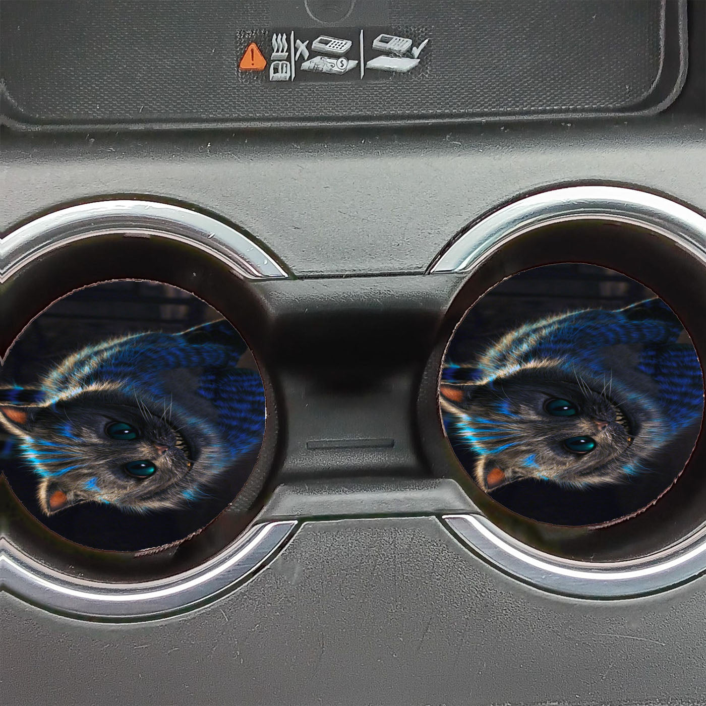 Flying Cheshire Cat Car Coasters