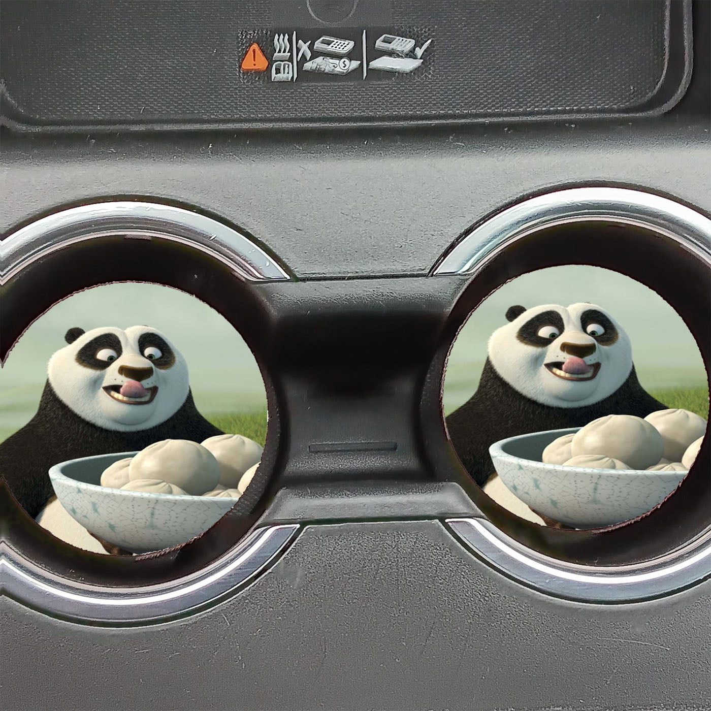 Food And Kung Fu Panda Car Coasters