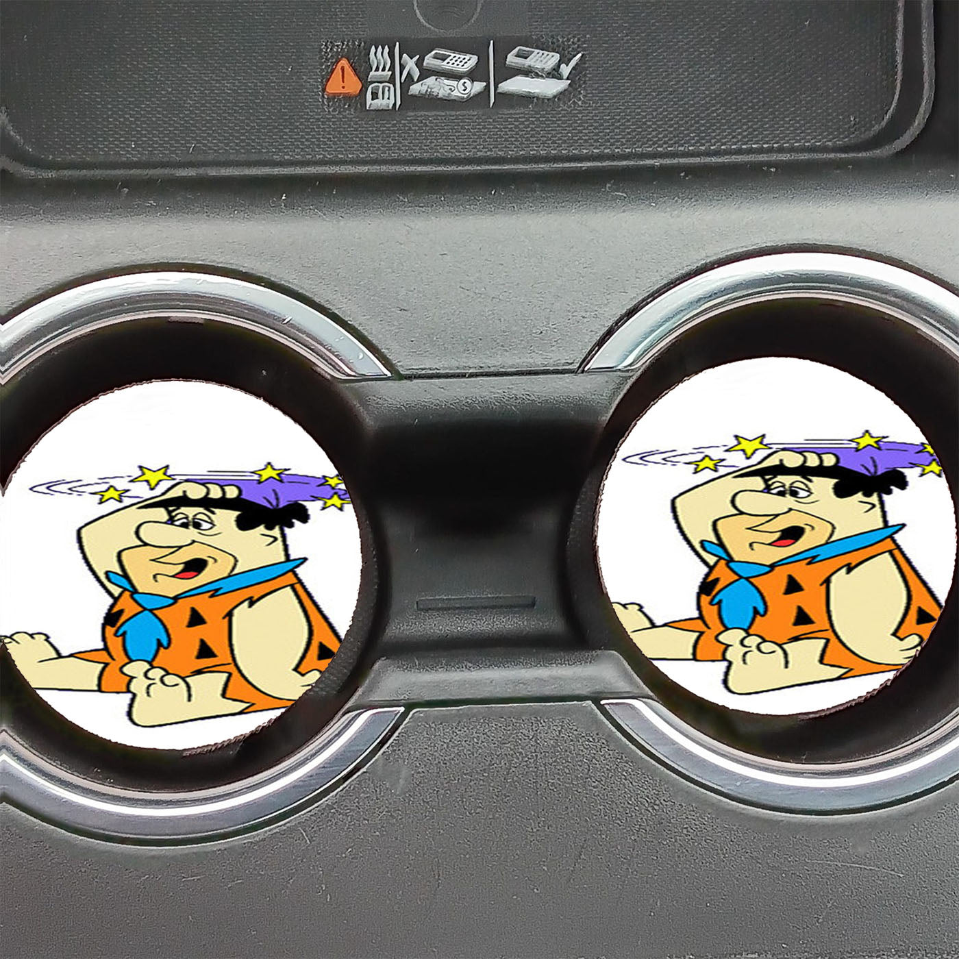 Fred Flinstone Confuse Stars Car Coasters