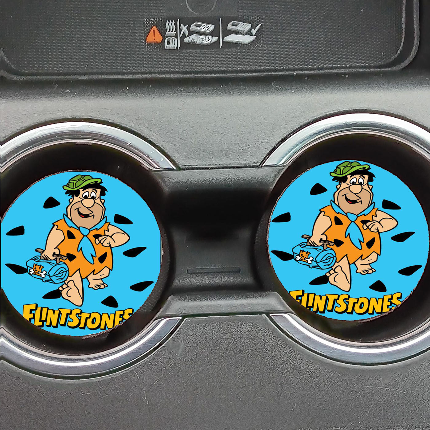 Fred Flintstone Pattern Car Coasters
