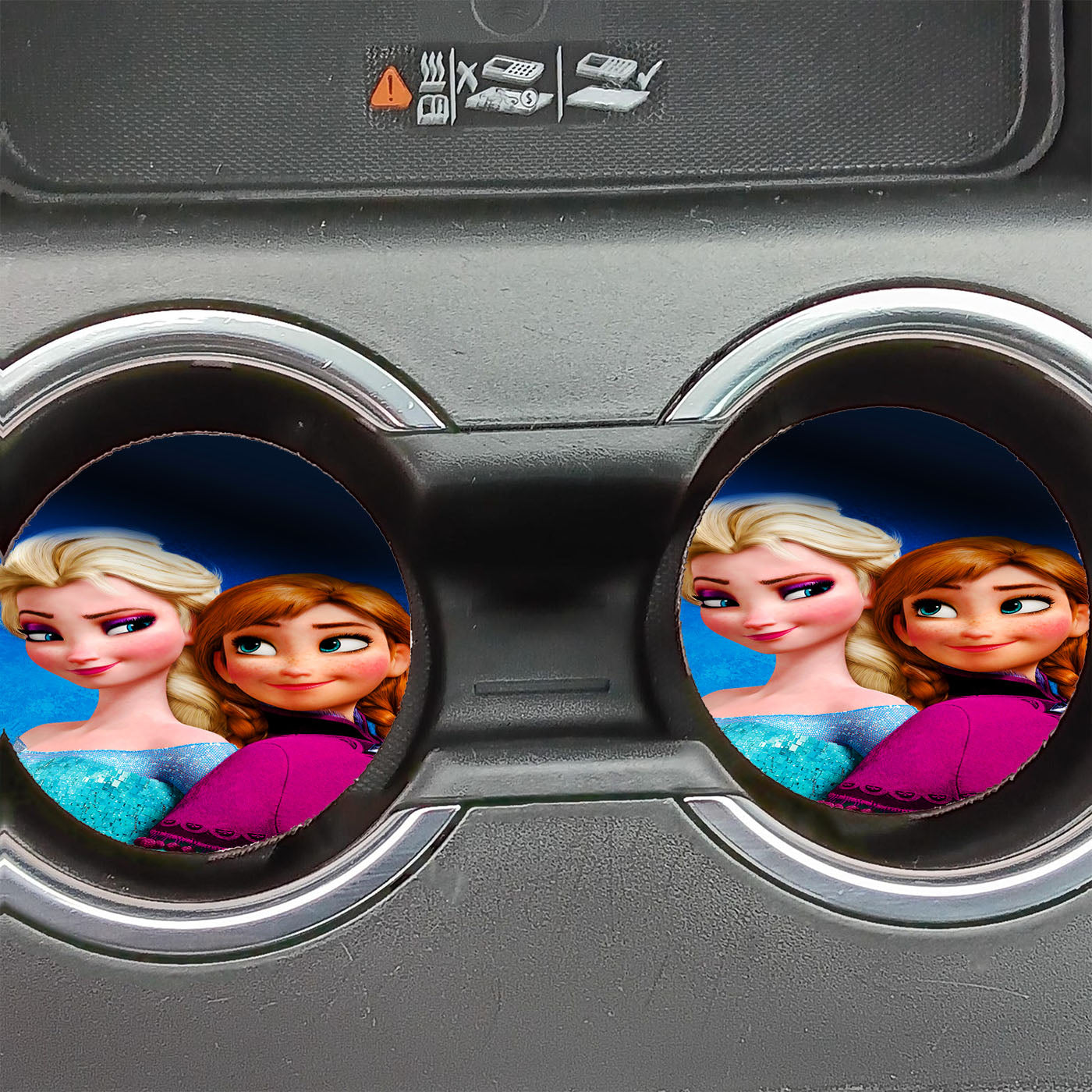 Frozen Elsa And Anna Car Coasters