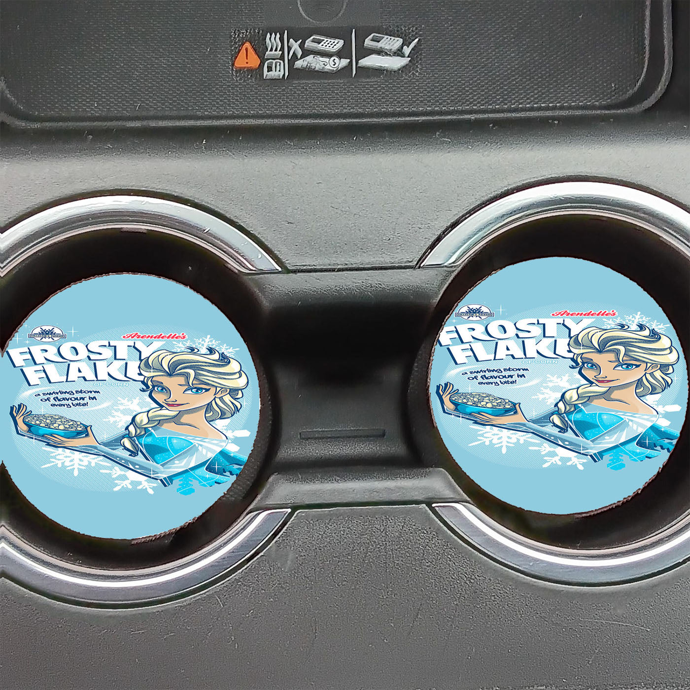 Frozen Frosty Flakes Car Coasters