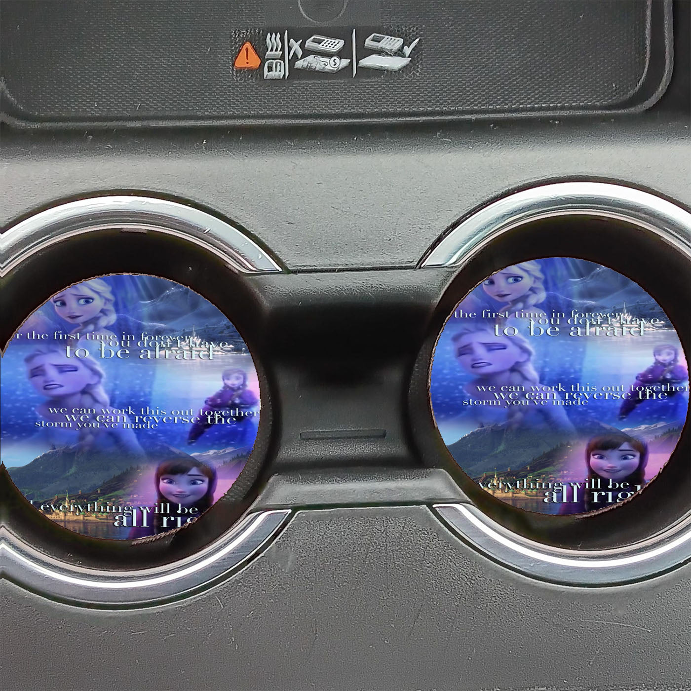 Frozen Quotes Car Coasters
