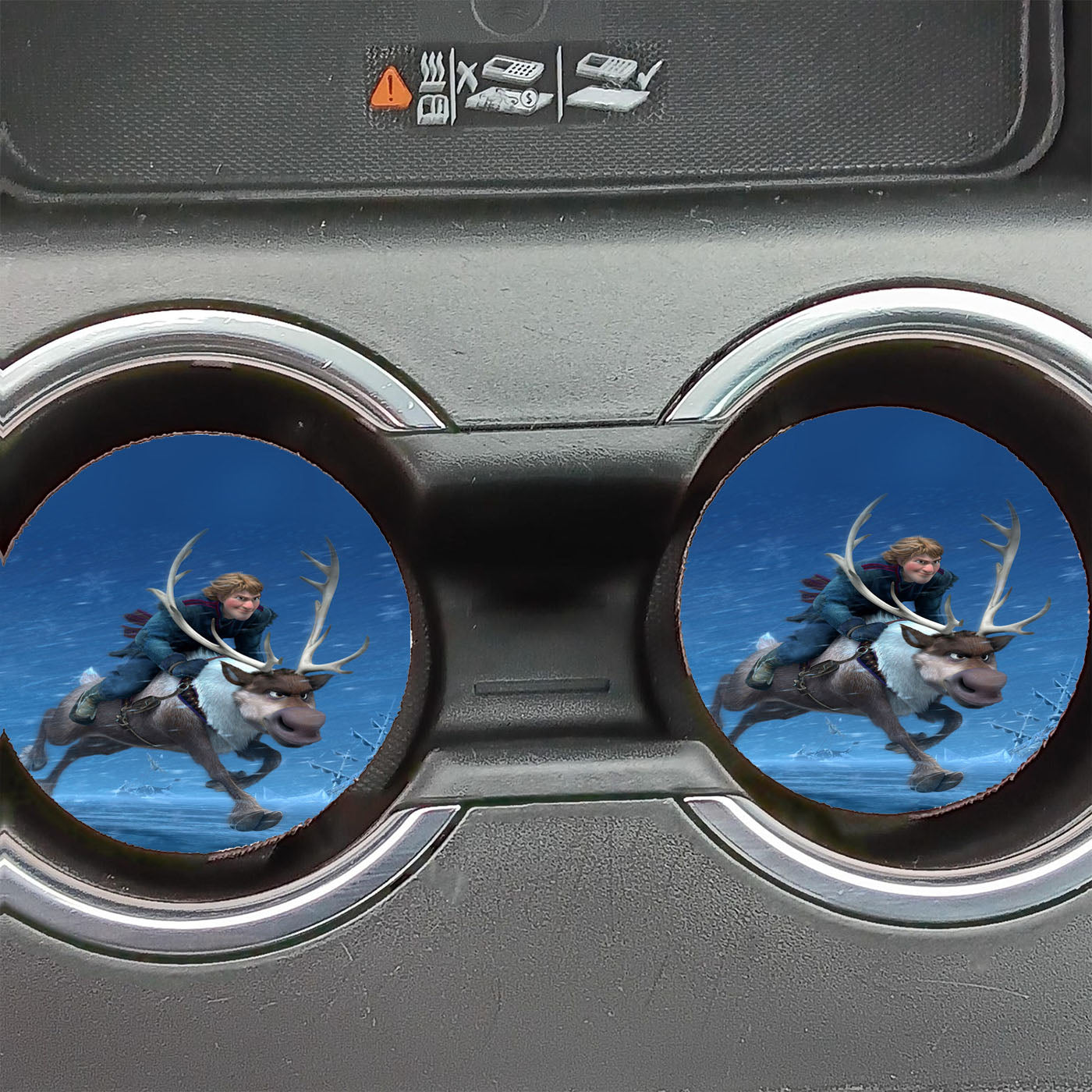Frozen Running Kristof Car Coasters