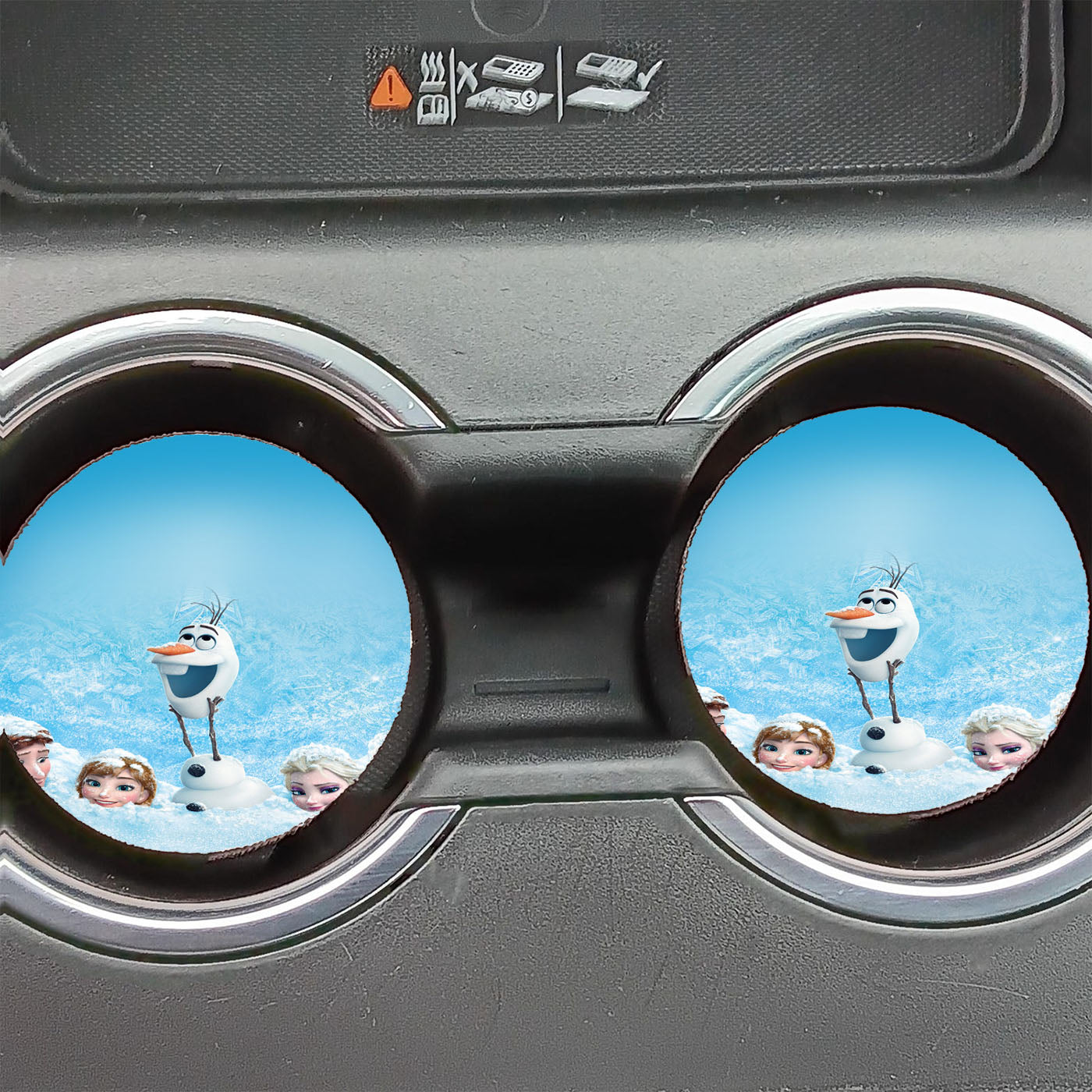 Frozen Snow Family Car Coasters