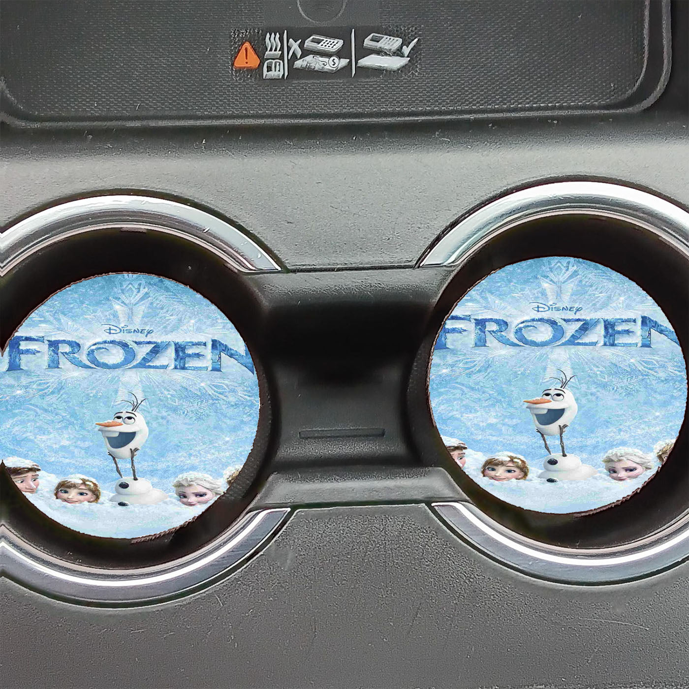 Frozen Snow White Car Coasters