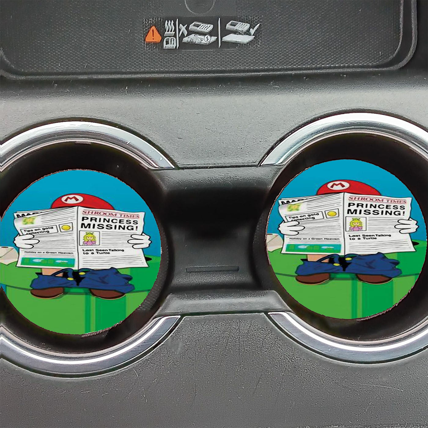 Funny Mario Car Coasters