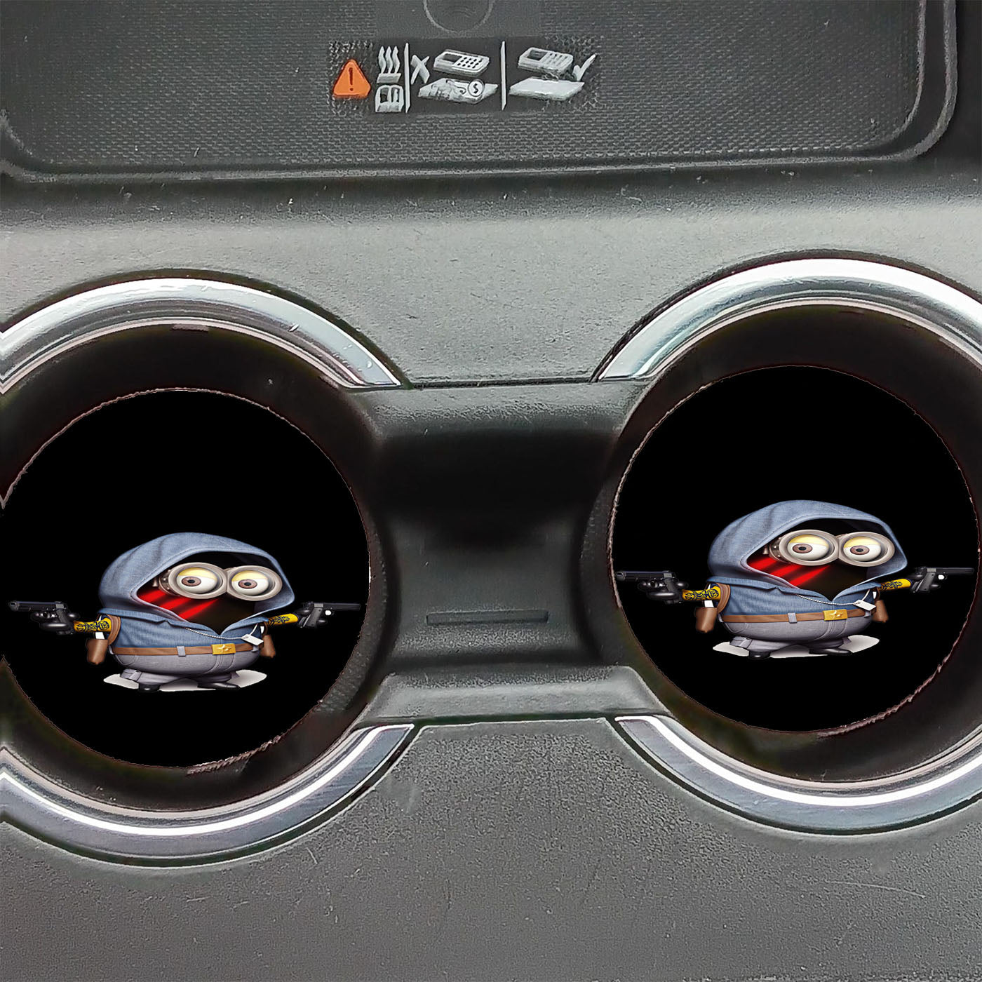 Funny Minion Car Coasters