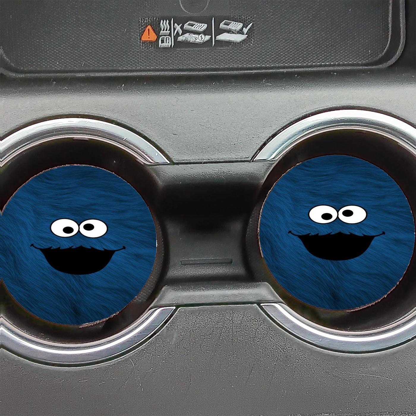 Funny Sesame Street Blue Face Puppet Car Coasters