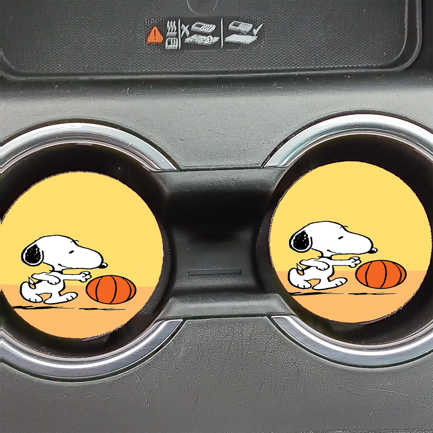 Funny Snoopy Play Basket Car Coasters
