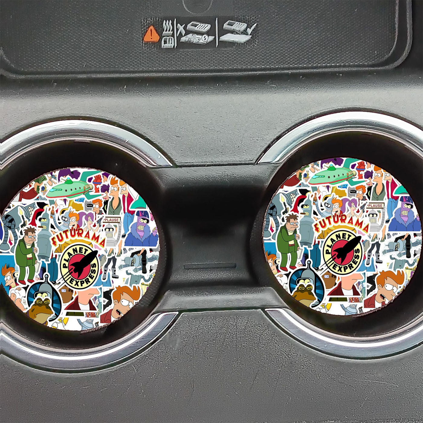 Futurama Planet Express Cartoon Collage Car Coasters