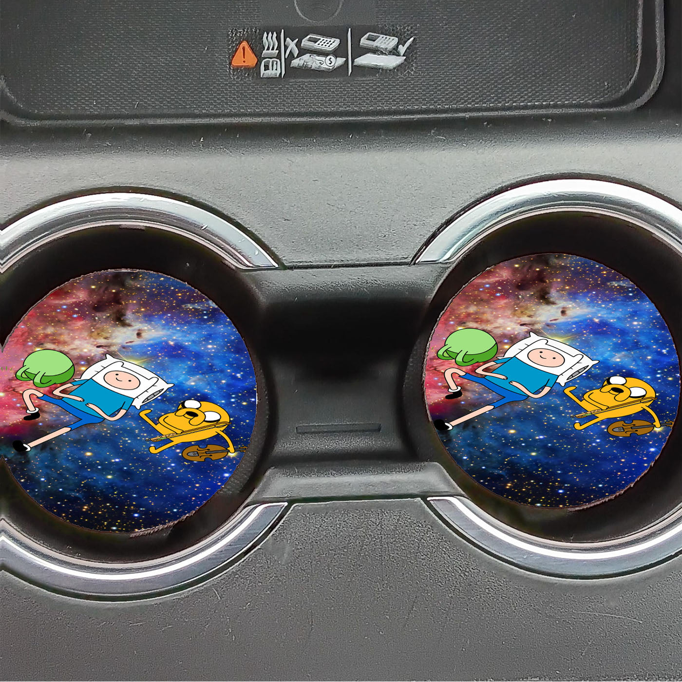 Galaxy Nebula Finn And Jake 1 Car Coasters