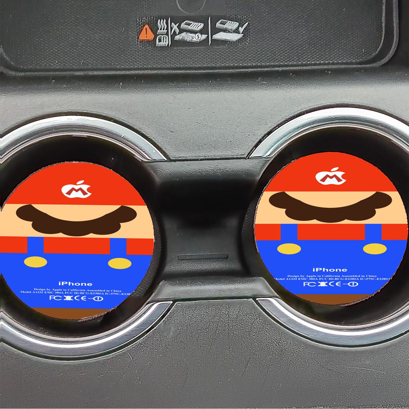 Game Mario Nintendo Parody Car Coasters