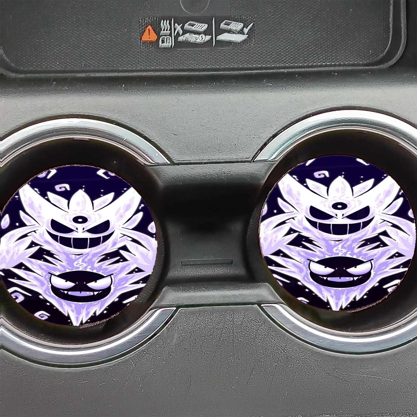 Gastly And Haunter Pokemon Evolution Car Coasters