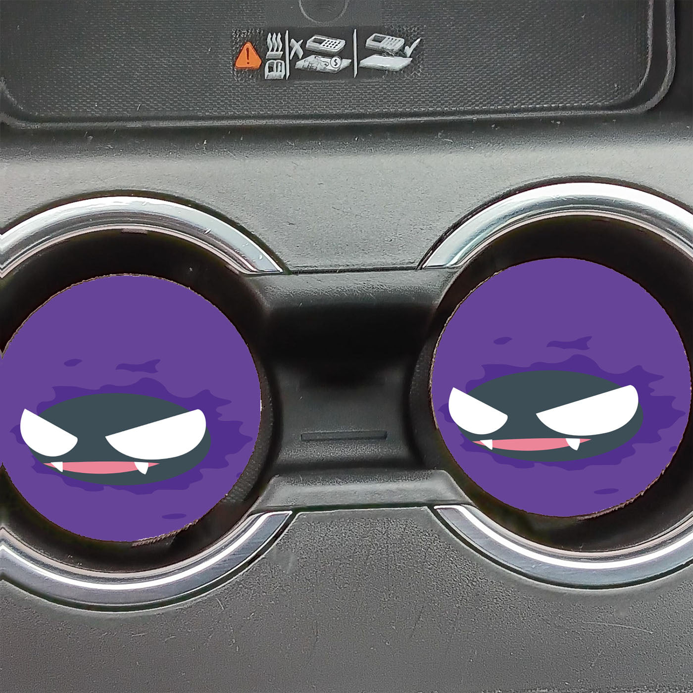 Gastly Pokemon Art Car Coasters