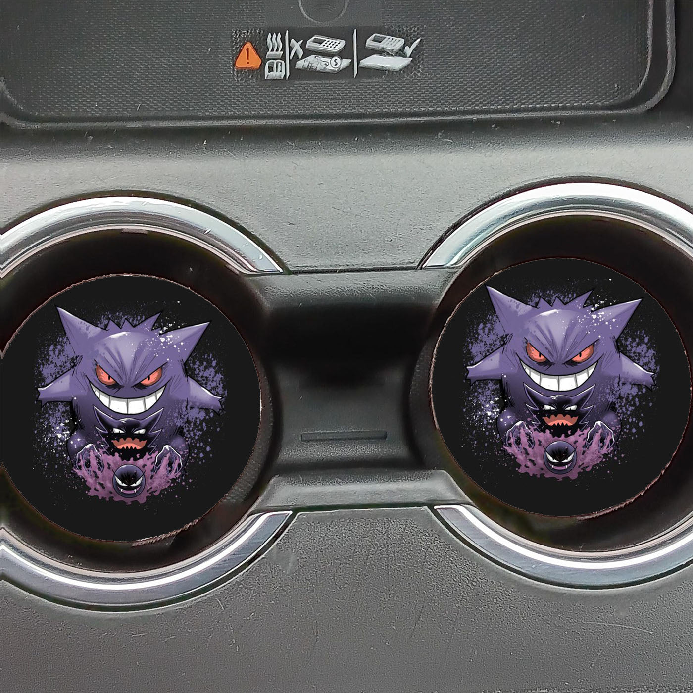 Gengar Pokemon 3 Car Coasters